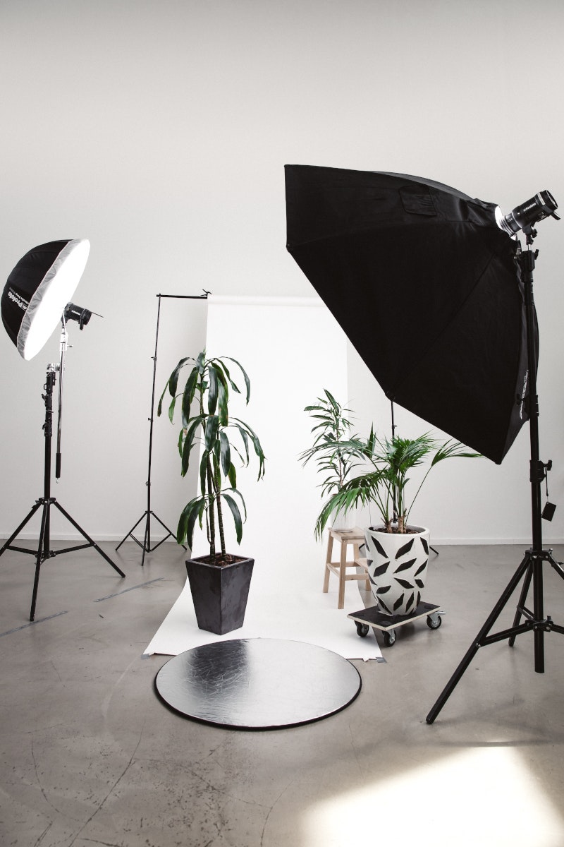 Professionelles Fotostudio mit Softbox