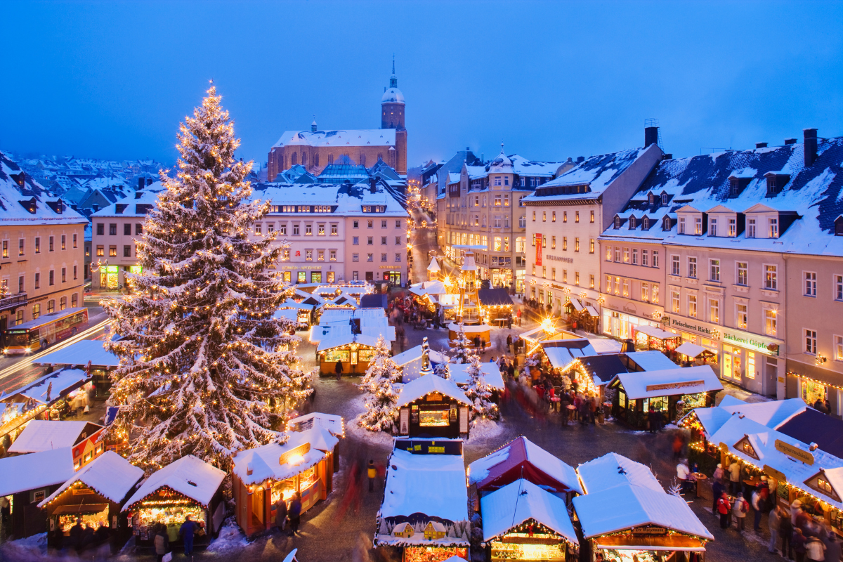 Weihnachtsmarkt von oben