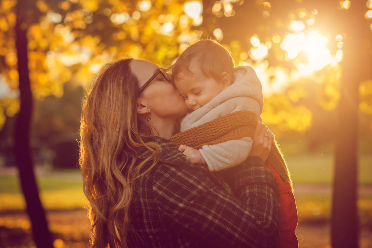 Herbst Fotografie Mutter und Kind